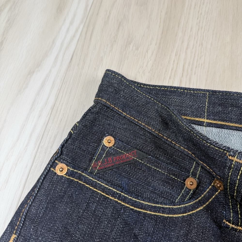 The Flat Head X Real Japan Blues D109FXR Selvedge Raw Denim Jeans 33x36 - Picture 3 of 16